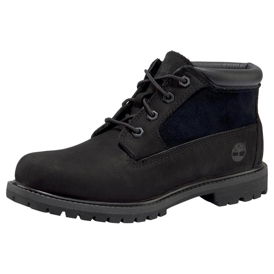 Женские ботинки Timberland Nellie Chukka из водонепроницаемого нубука, чёрные