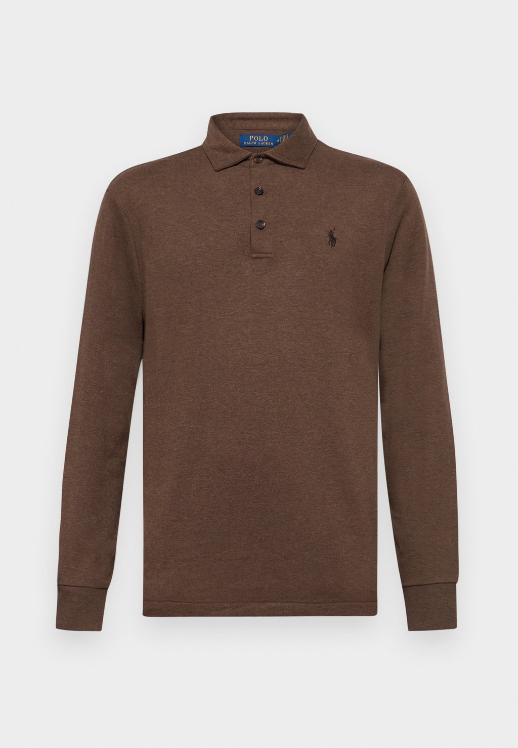 

Рубашка с длинным рукавом LUXURY JERSEY POLO COLLAR PULLOVER Ralph Lauren, темно-коричневый