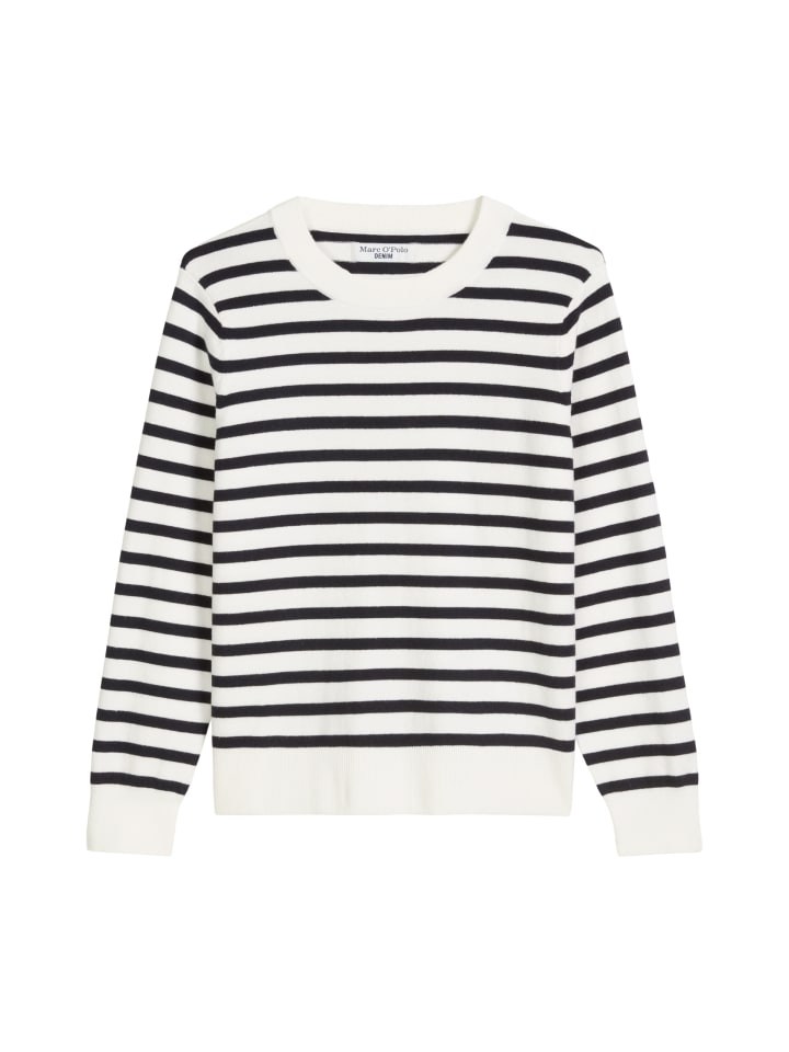 

Marc O'Polo DENIM Полосатый свитер стандартного размера темно-синего цвета