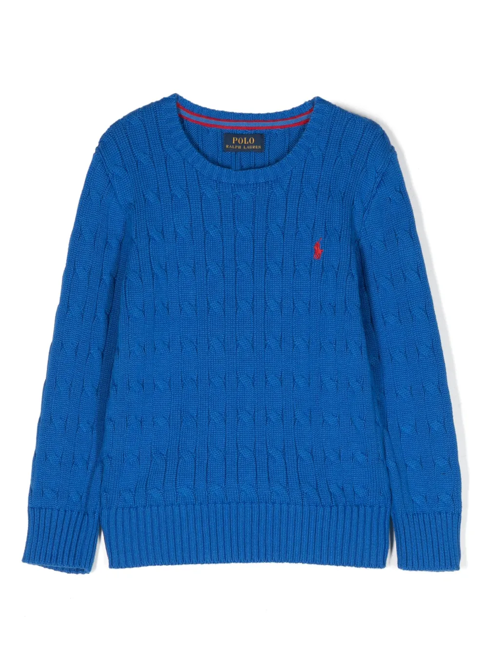 

Джемпер фактурной вязки с логотипом Polo Pony POLO RALPH LAUREN KIDS, синий