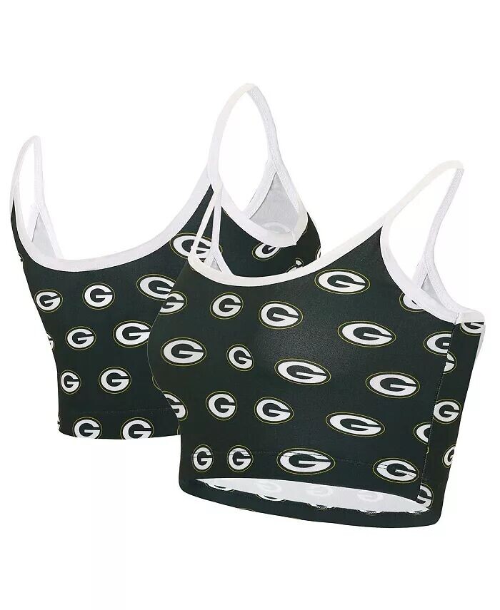 

Женский зеленый бюстгальтер без косточек Green Bay Packers Gauge Lounge Concepts Sport, зеленый