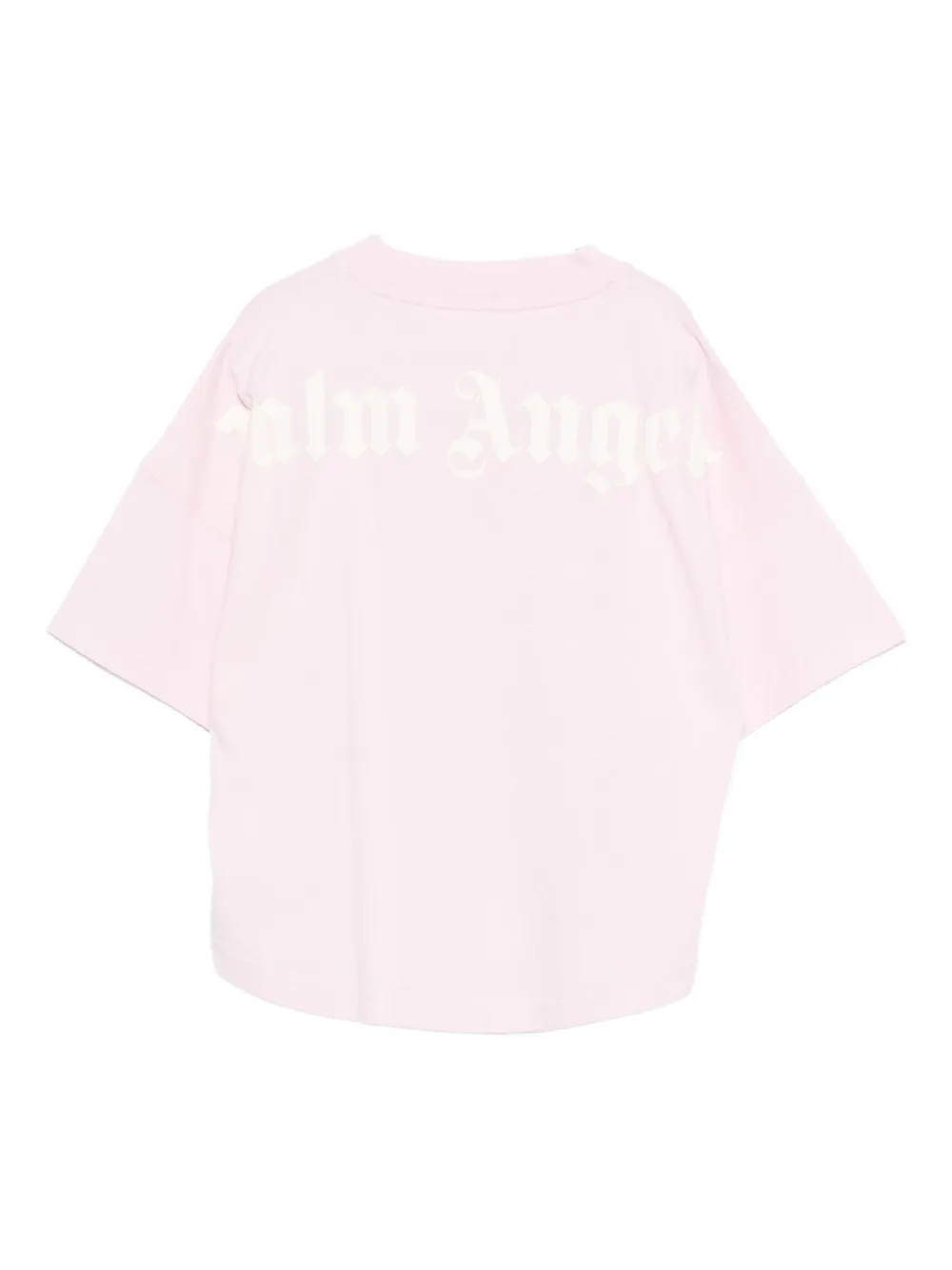 Футболка из хлопка с логотипом на шее Palm Angels Kids, розовый — фото 2
