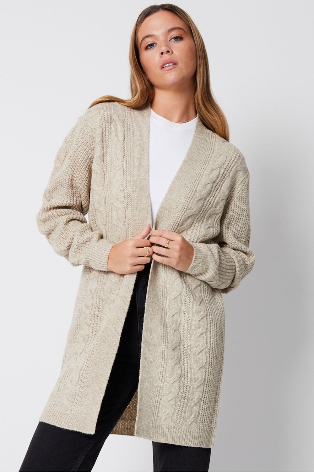 

Вязаный кардиган Threadbare, коричневый