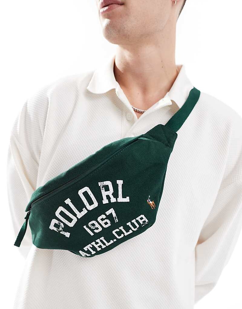 

Polo Ralph Lauren – зеленая поясная сумка с логотипом