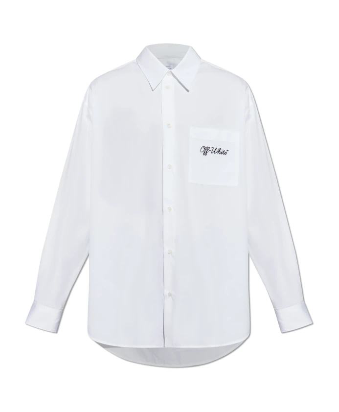 

Рубашка с логотипом Off White, белый