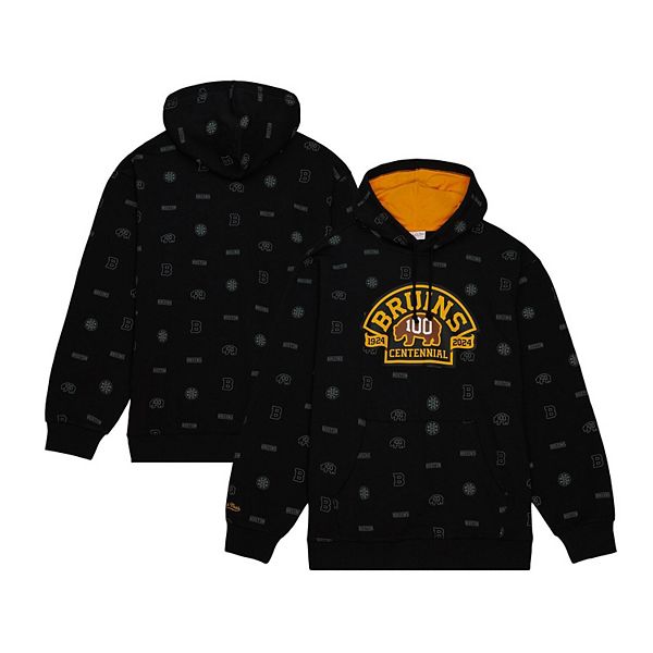 

Мужской худи с принтом Boston Bruins 100th Anniversary Mitchell & Ness