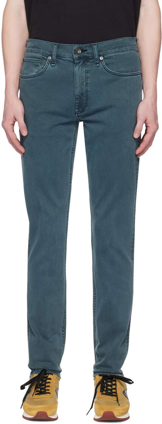 

Синие джинсы скинни 2 Rag & Bone, цвет Slate blue