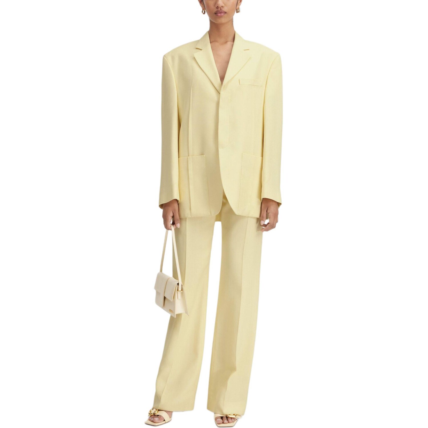 Деловой костюм женский Jacquemus, бледно-желтый — фото 2