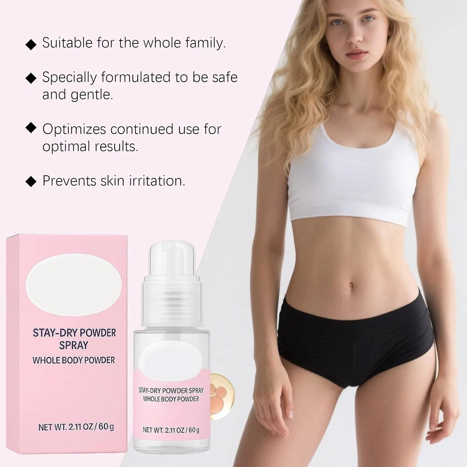 Пудра для тела «Comfort Powder» от пота и натирания (2 штуки) Generisch — фото 3