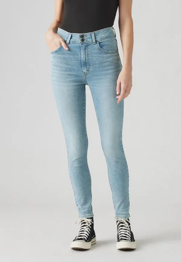 Джинсы Levi's Retro high skinny double button, скинни-фит, цвет черный