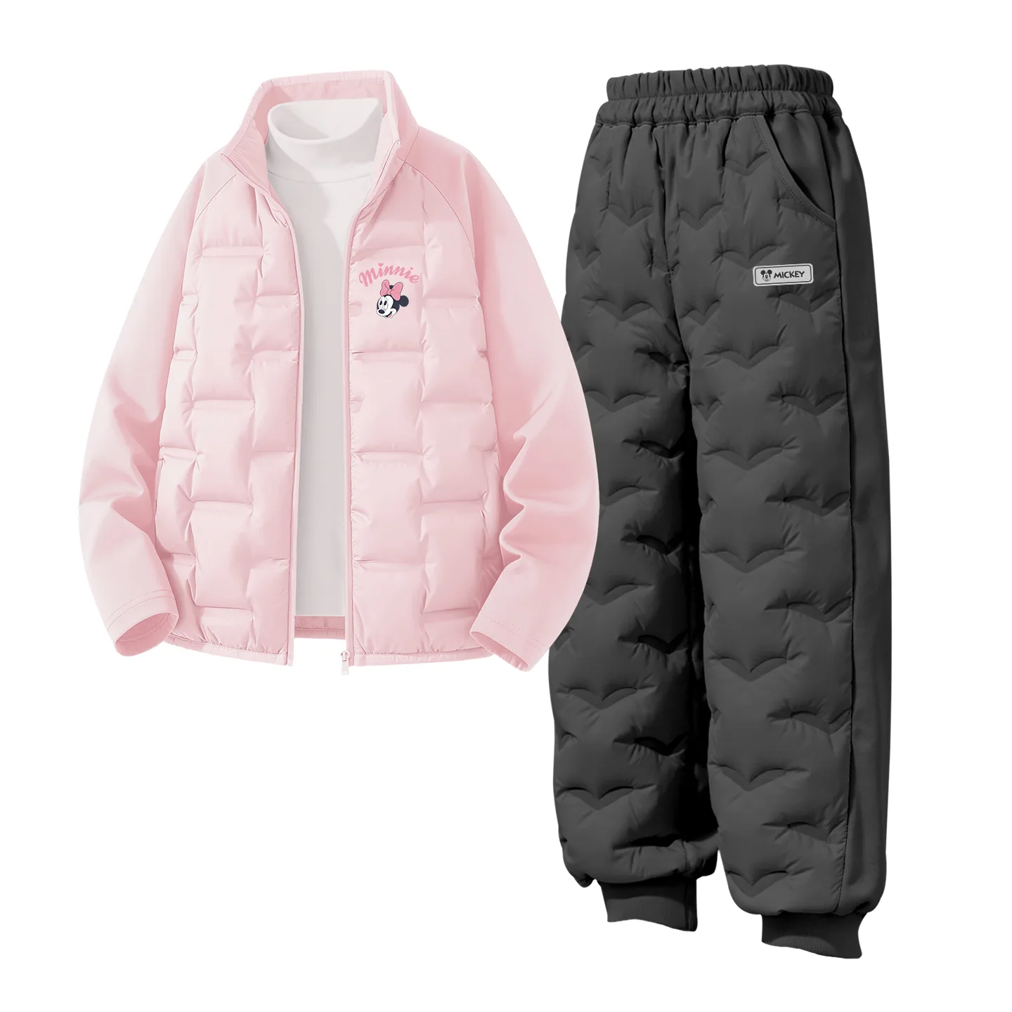 Детская повседневная спортивная толстовка Disney, [Thickened and Fleece-Lined]Silicone Di Lift Eye K Powder+Di H Square Hook-and-Loop K Dark Gray
