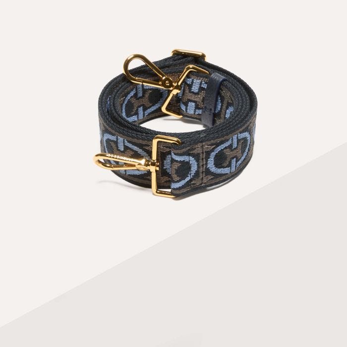 

Ремень Coccinelle Monogram Tricolor, цвет Multi Azul/Midnight Blue