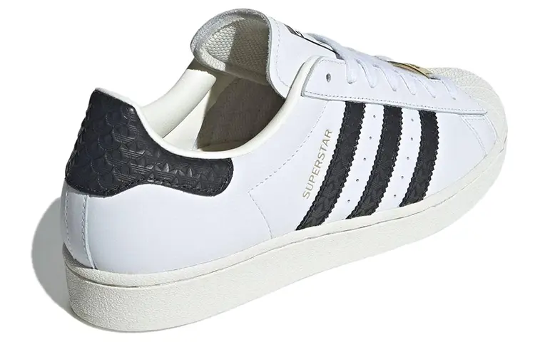 Кроссовки Adidas Superstar Cloud White Core Black Gold Metallic — фото 4