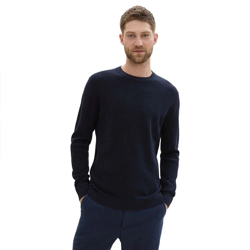 

Свитер Tom Tailor Structured Crewneck Knit, синий