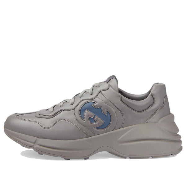 

Кроссовки rhyton leather sneakers 'grey blue' Gucci, серый