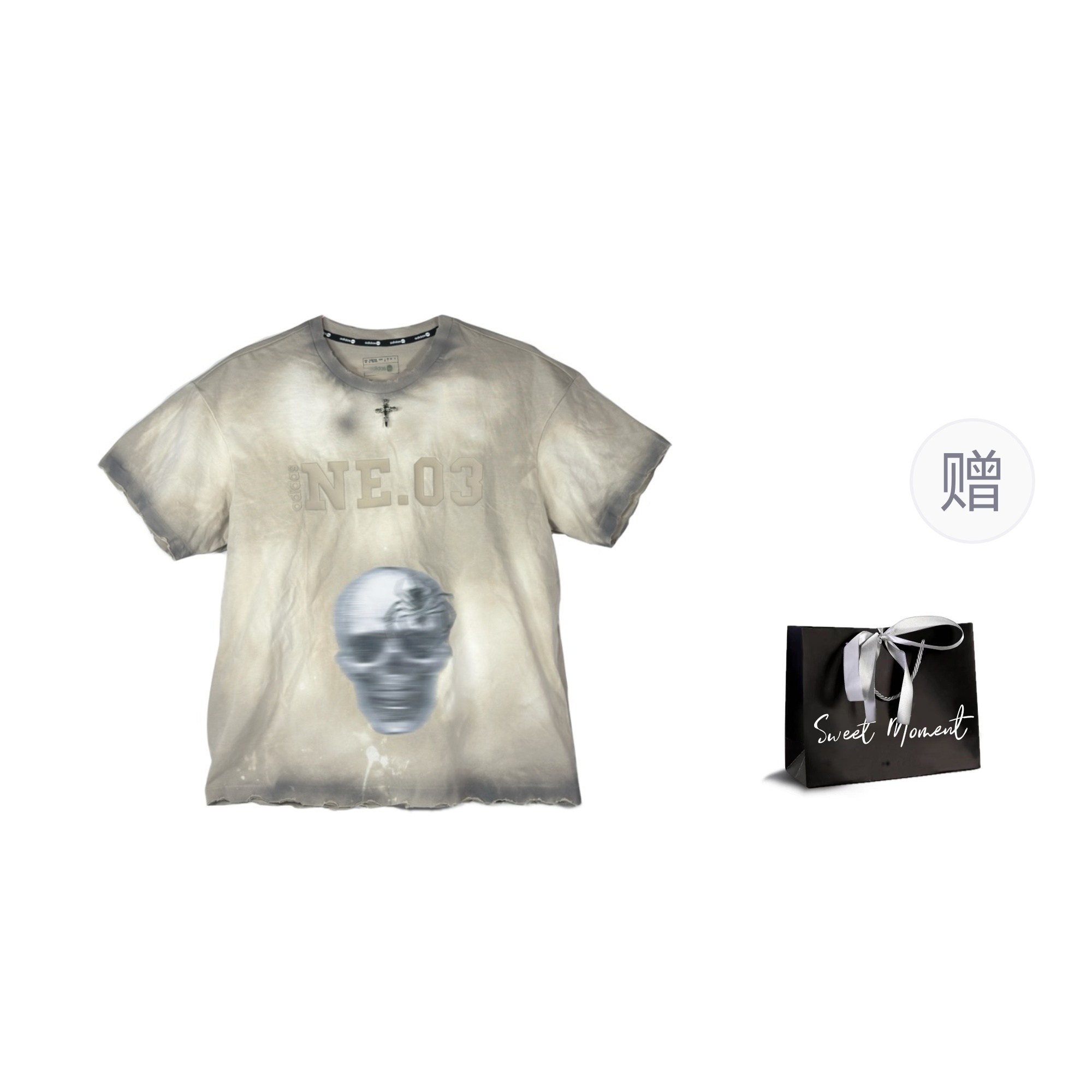 

Футболка унисекс в подарочной упаковке Adidas Neo, светло-серый