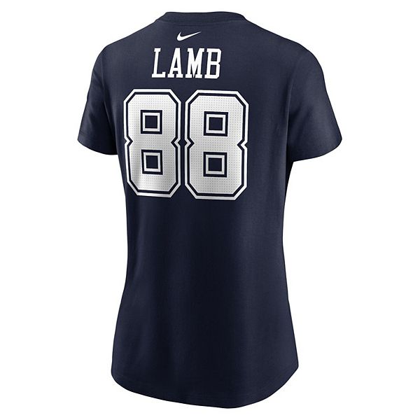 Футболка с именем и номером игрока Dallas Cowboys ceedee lamb navy Nike — фото 4