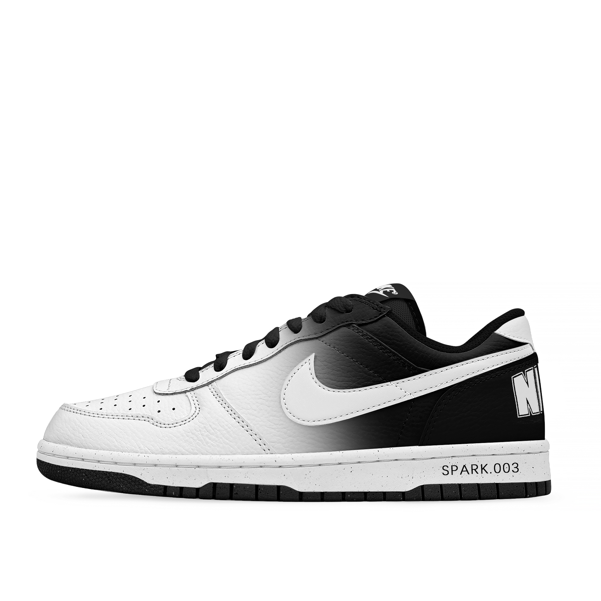 Nike Термостойкие непромокаемые противоскользящие амортизирующие износостойкие низкие кроссовки для скейтбординга Unisex Black White — фото 3
