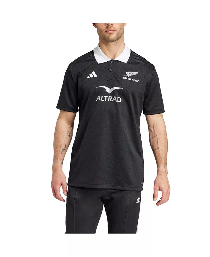 Мужская поло New Zealand Rugby 2024/25 AEROREADY черного цвета adidas — фото 4
