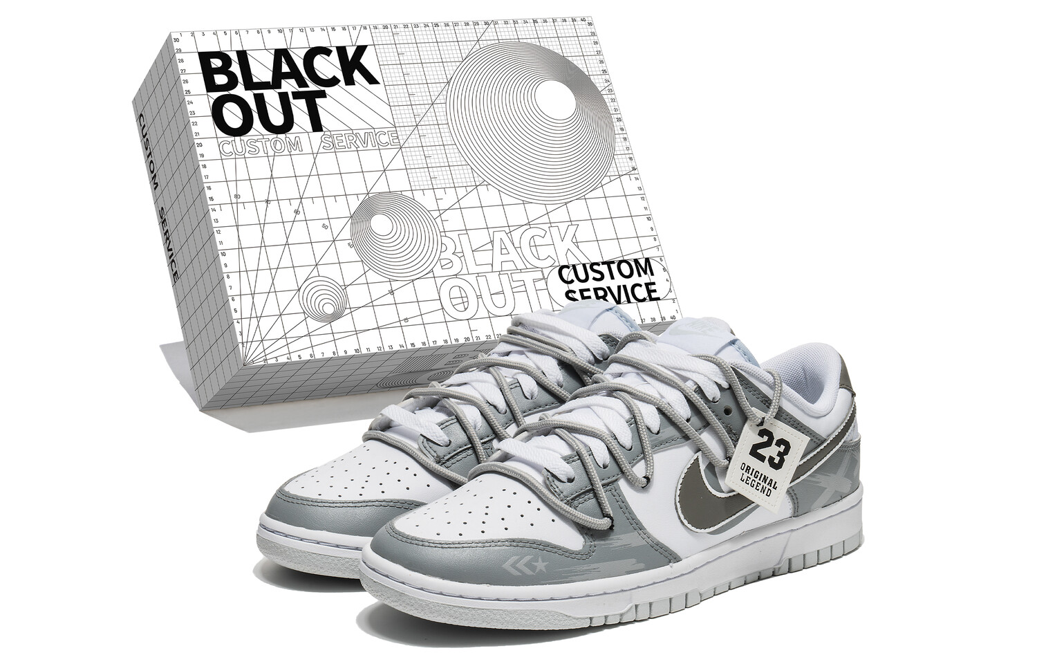 

Кроссовки Nike Dunk Skateboard Shoes Men Low-Top Gray White