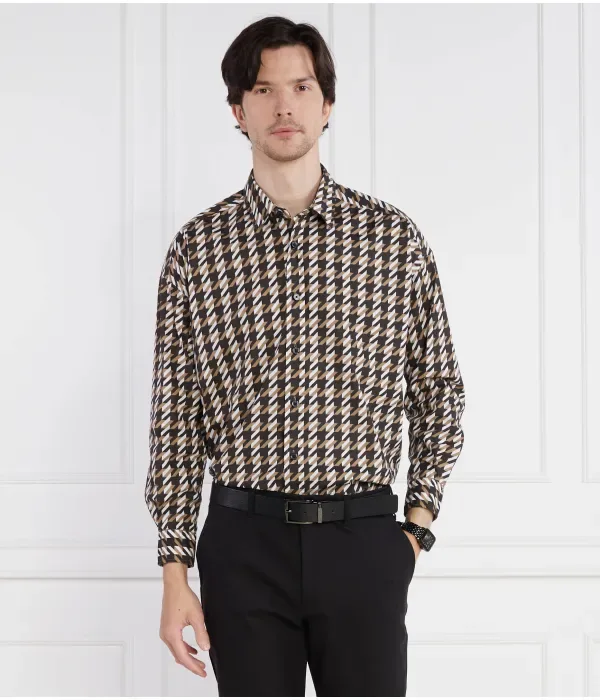 Рубашка S-DREW-C1-233 relaxed fit Boss, коричневый — фото 3