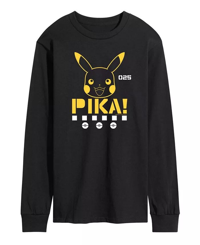 

Футболка мужская с длинным рукавом Pokemon Pika AIRWAVES, черный