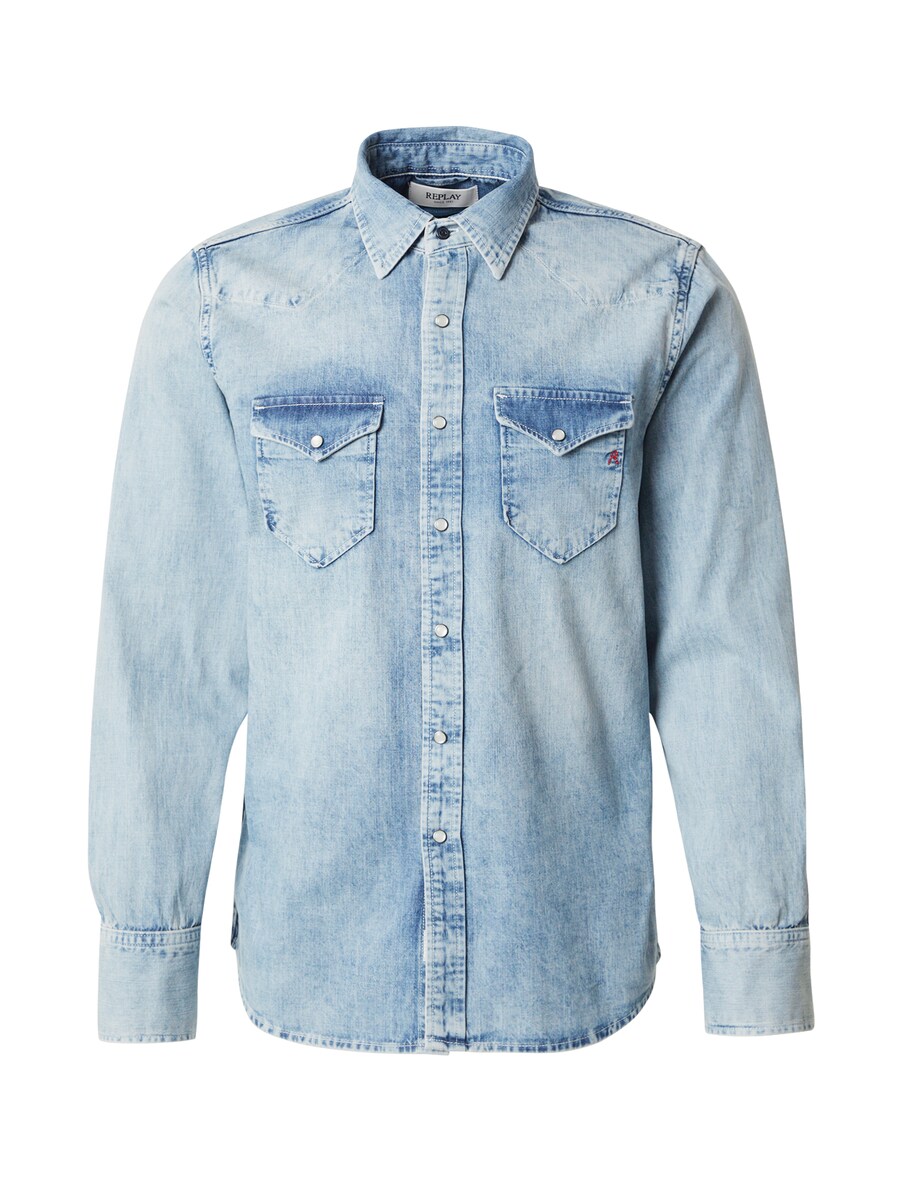 

Джинсовая рубашка REPLAY Regular fit Button Up Shirt, светло-синий