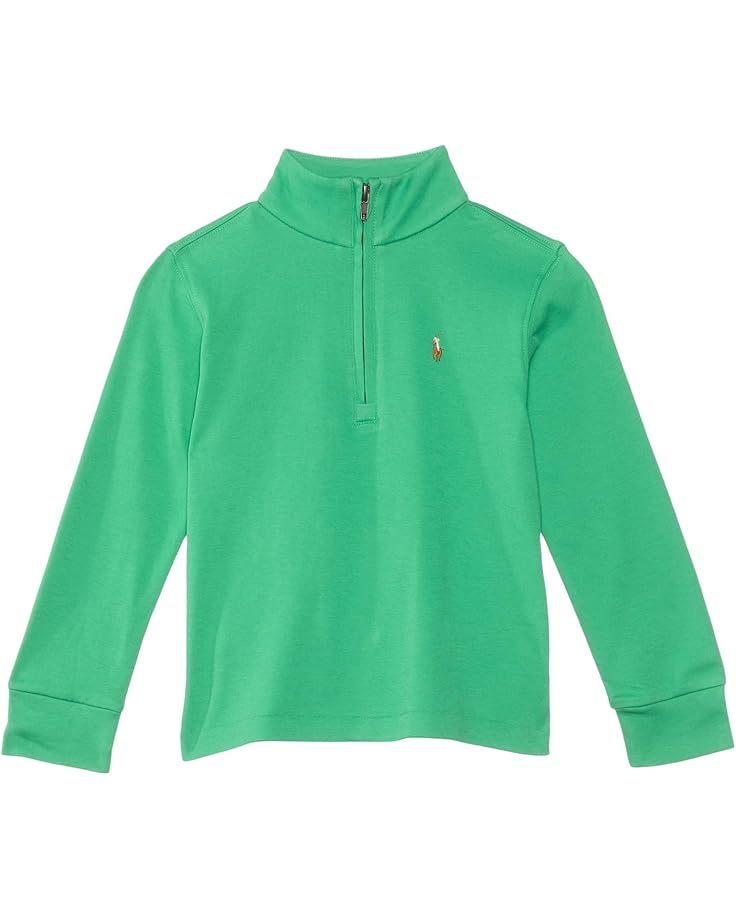 

Свитер Polo Ralph Lauren Kids Cotton Interlock Quarter-Zip Pullover, цвет Plato Green
