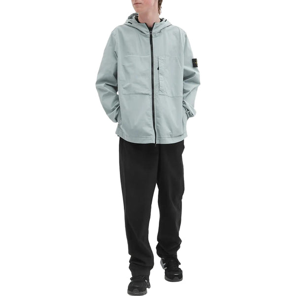 Куртка supima cotton twill stretch hooded jacket 'sky blue' Stone Island, голубой — фото 3