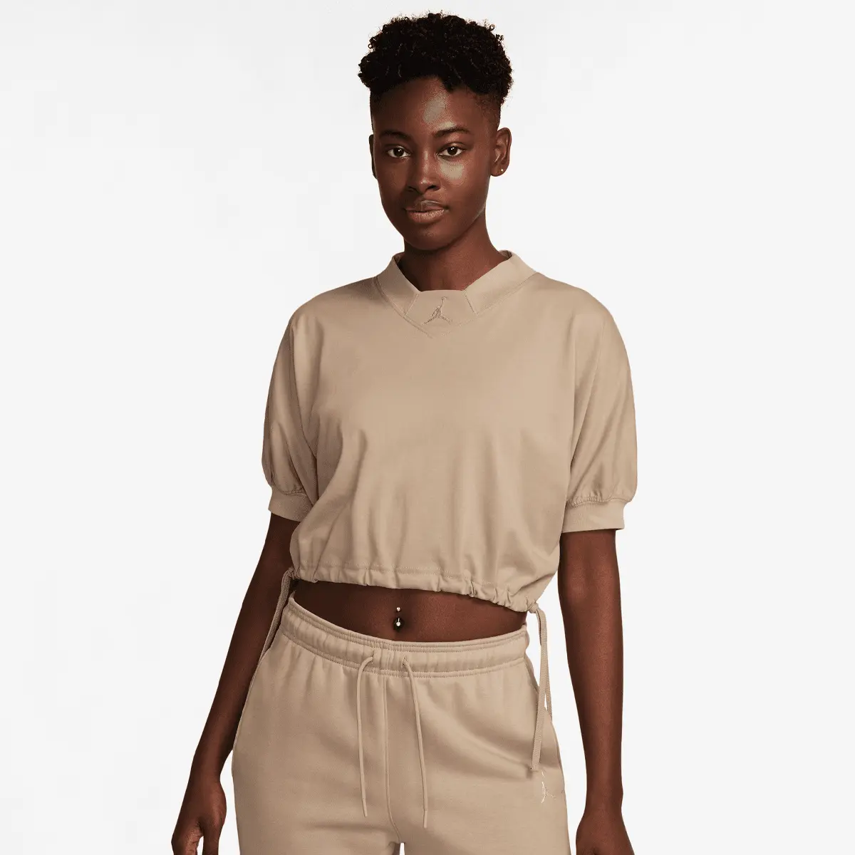 

Топ Jordan Short Sleeve Top, коричневый/коричневый