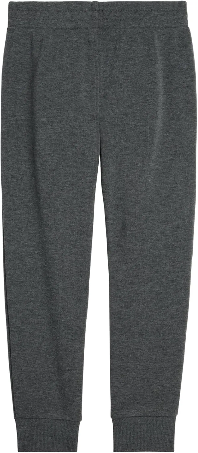 Детские спортивные брюки Puma Essential Basics из флиса с логотипом, эластичным поясом и боковыми карманами, Charcoal Heather — фото 2