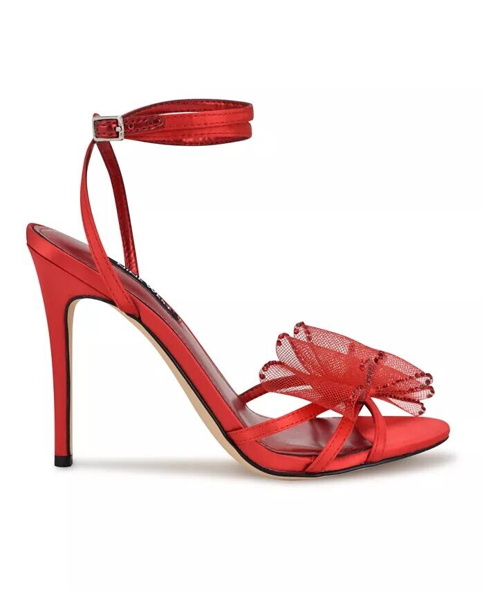 Женские классические босоножки Minky на шпильке с ремешками Nine West, красный — фото 2