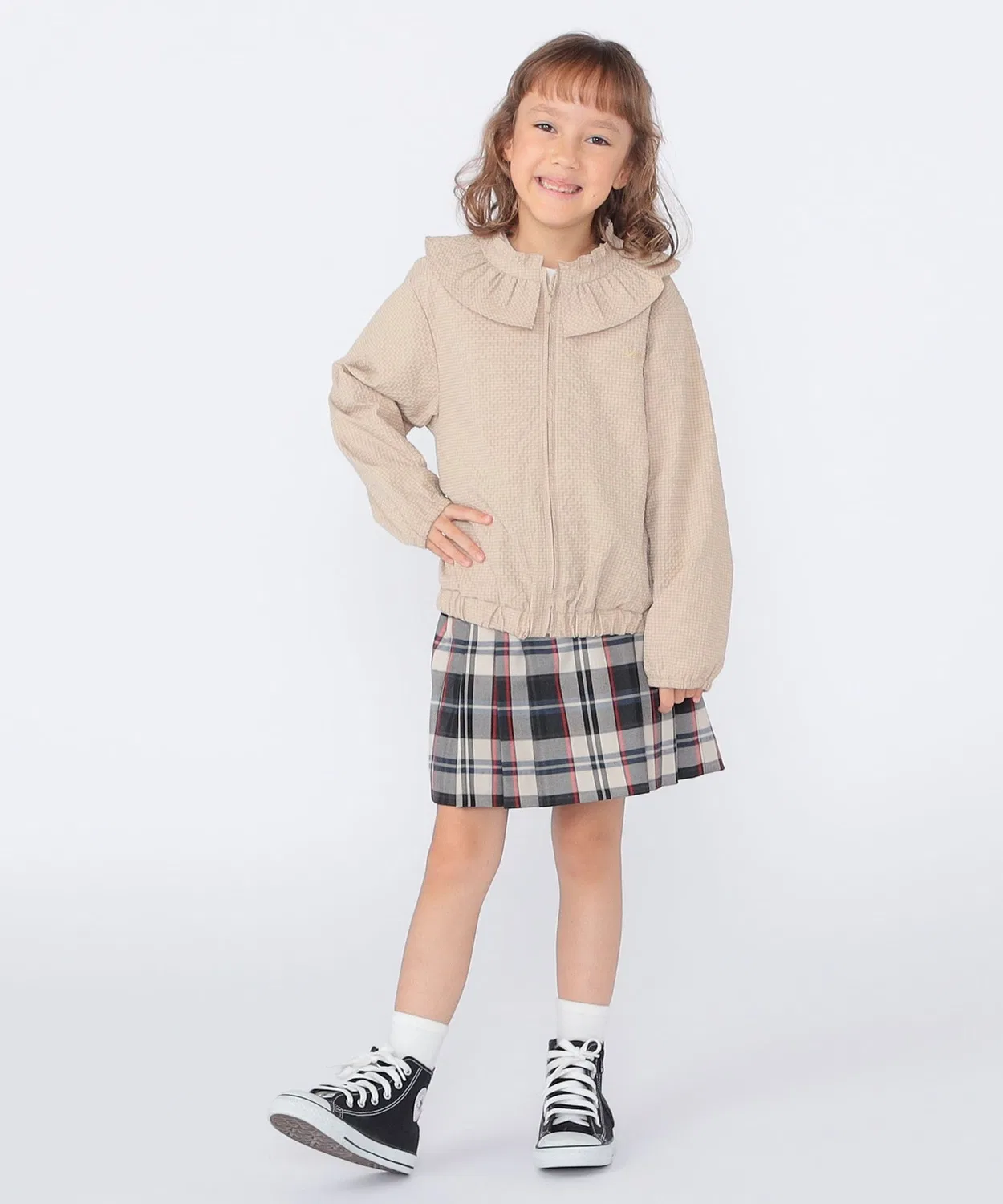 Детская куртка-парка с воланами SHIPS KIDS UV-защита, бежевая — фото 2