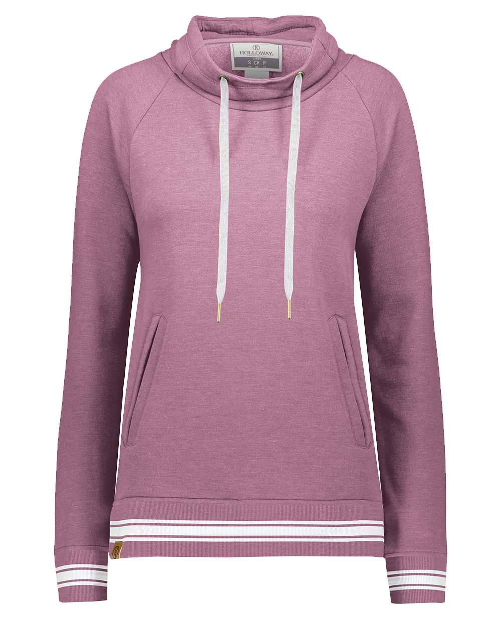 

Женская флисовая толстовка All-American с воротником-воронкой Holloway, цвет dusty rose heather/ white