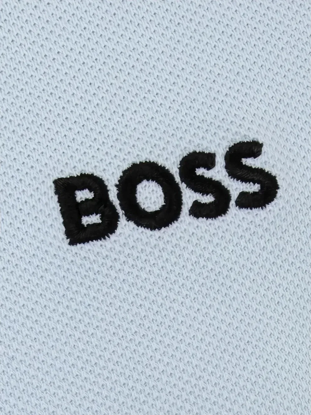 Футболка-поло с отворотом и вышитым логотипом BOSS, синий — фото 3