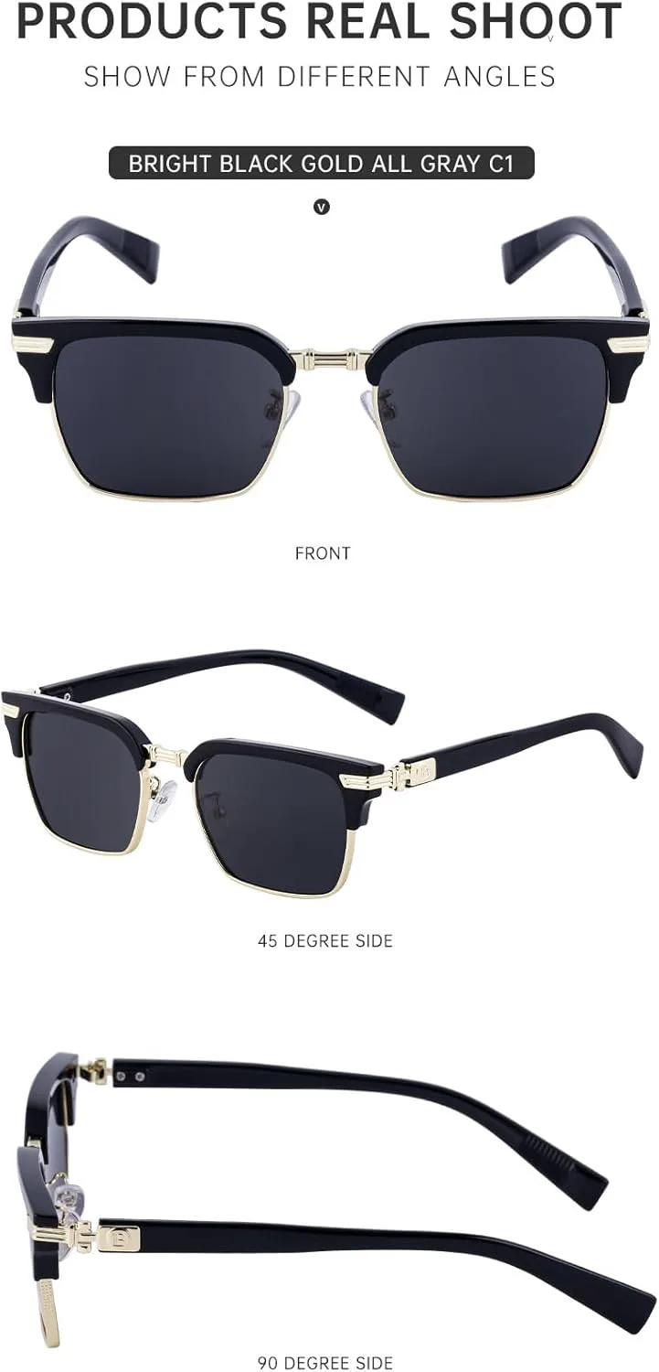 

Квадратные солнцезащитные очки Eyebrow Line – унисекс, ретро-оправа с защитой от УФ-излучения, вневременной винтажный стиль для повседневной носки GDKPJDT, 6