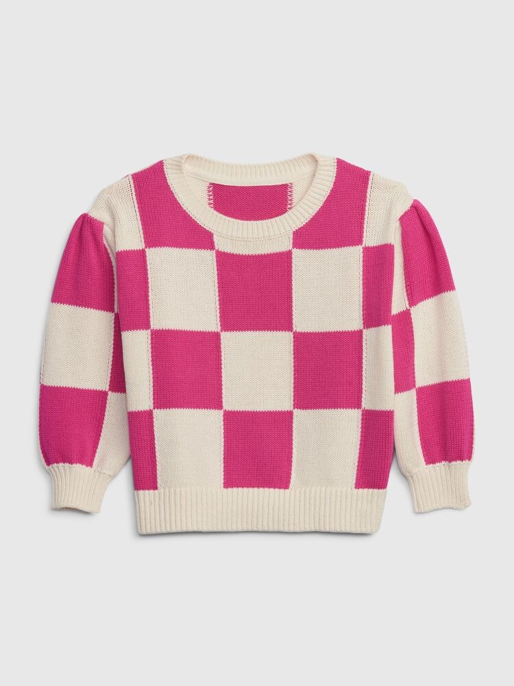 

Свитер в шахматном порядке Gap, розовый