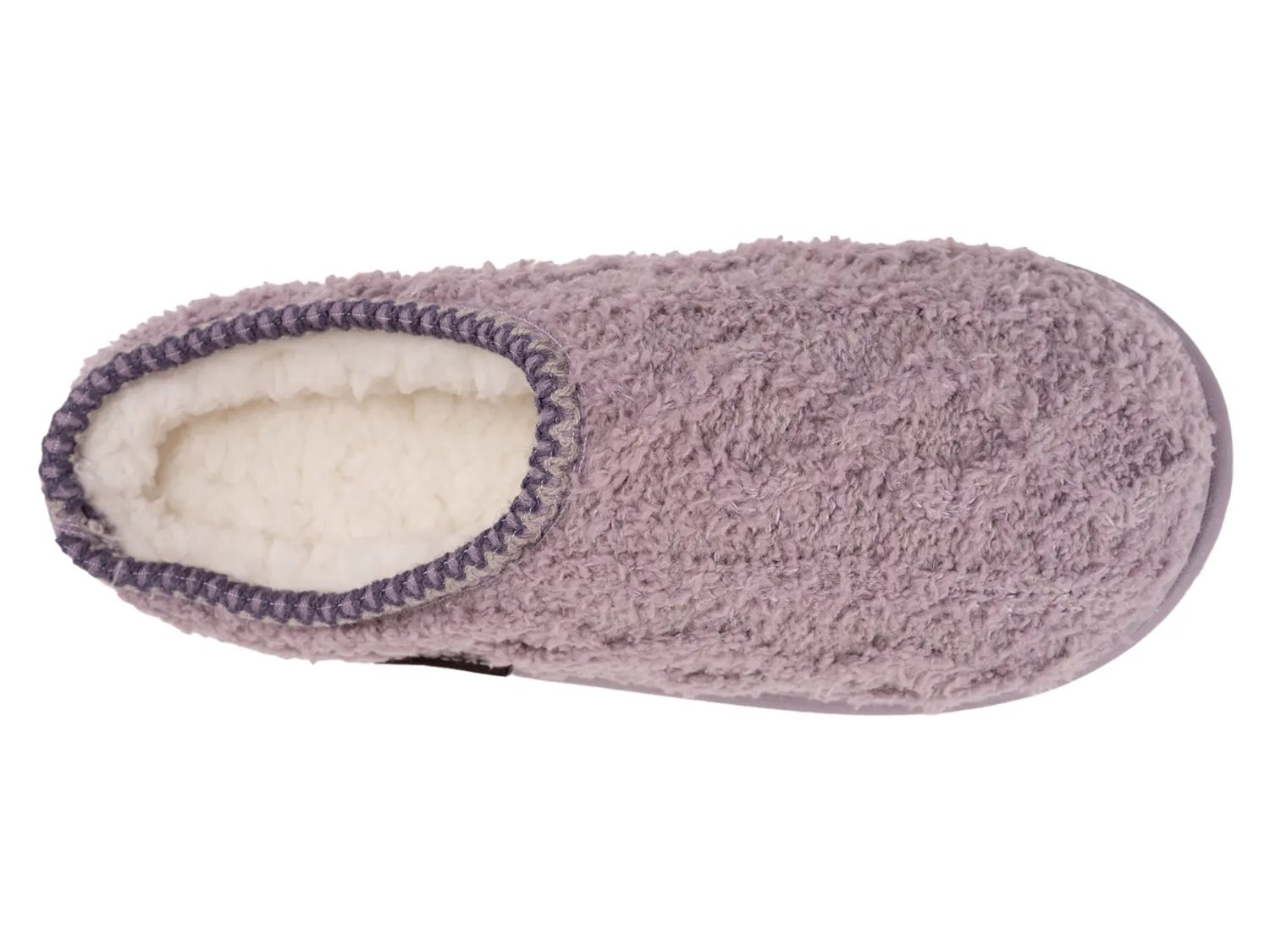 Тапочки MUK LUKS Janna Cozy Crew Clog, Purple Cable Knit — фото 4