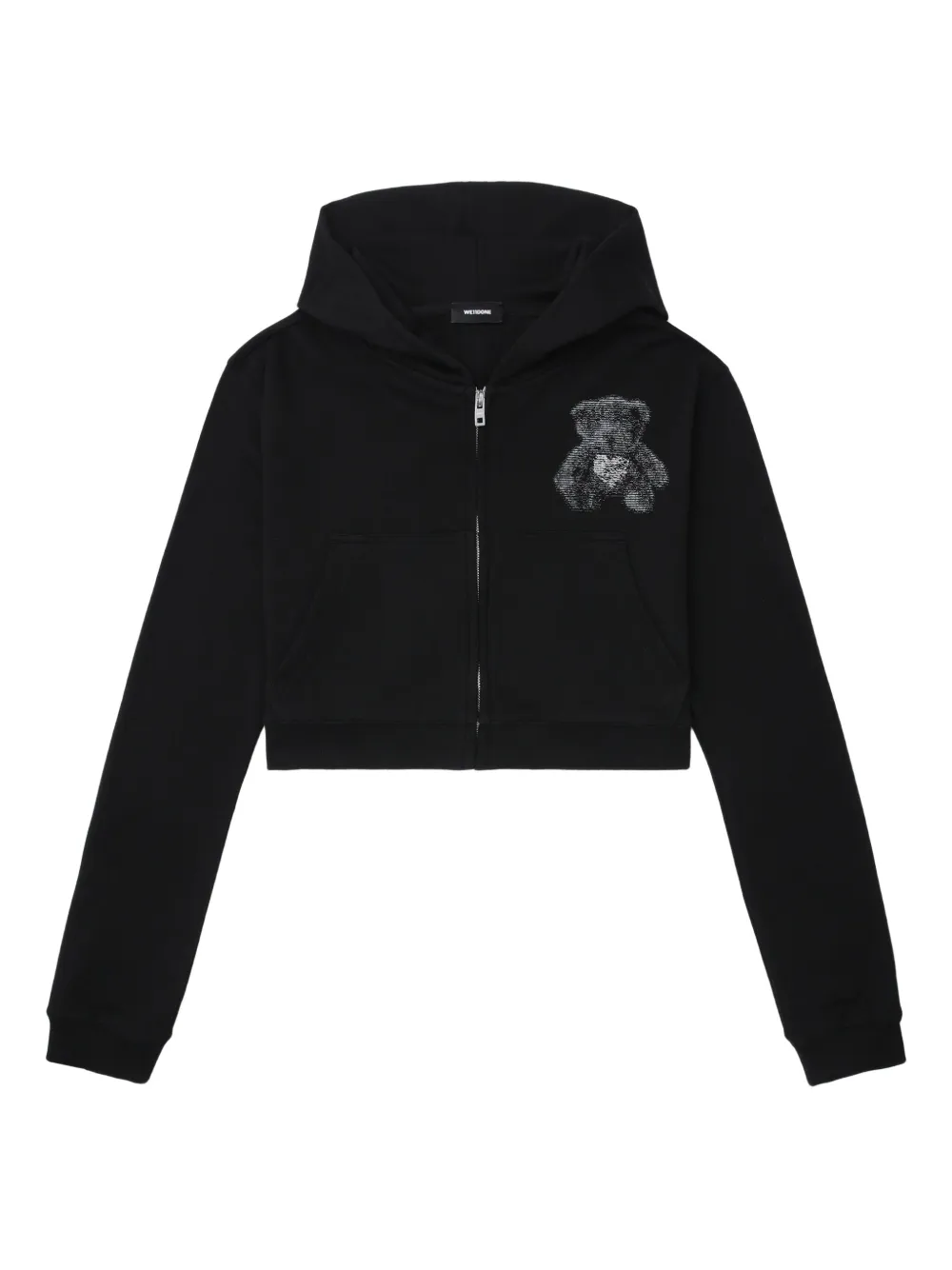 

Худи на молнии с принтом We11done, черный