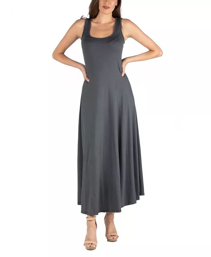

Платье макси облегающего кроя без рукавов 24seven Comfort Apparel, серый