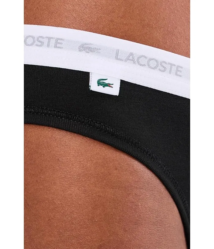 Трусы Lacoste Stretch Cotton 3-Pack, Черные — фото 4