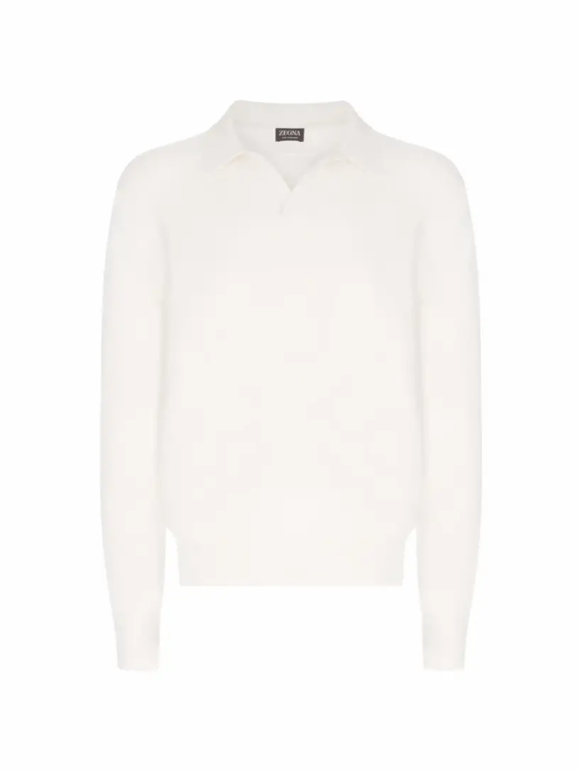 

Кашемировое поло Zegna, белый
