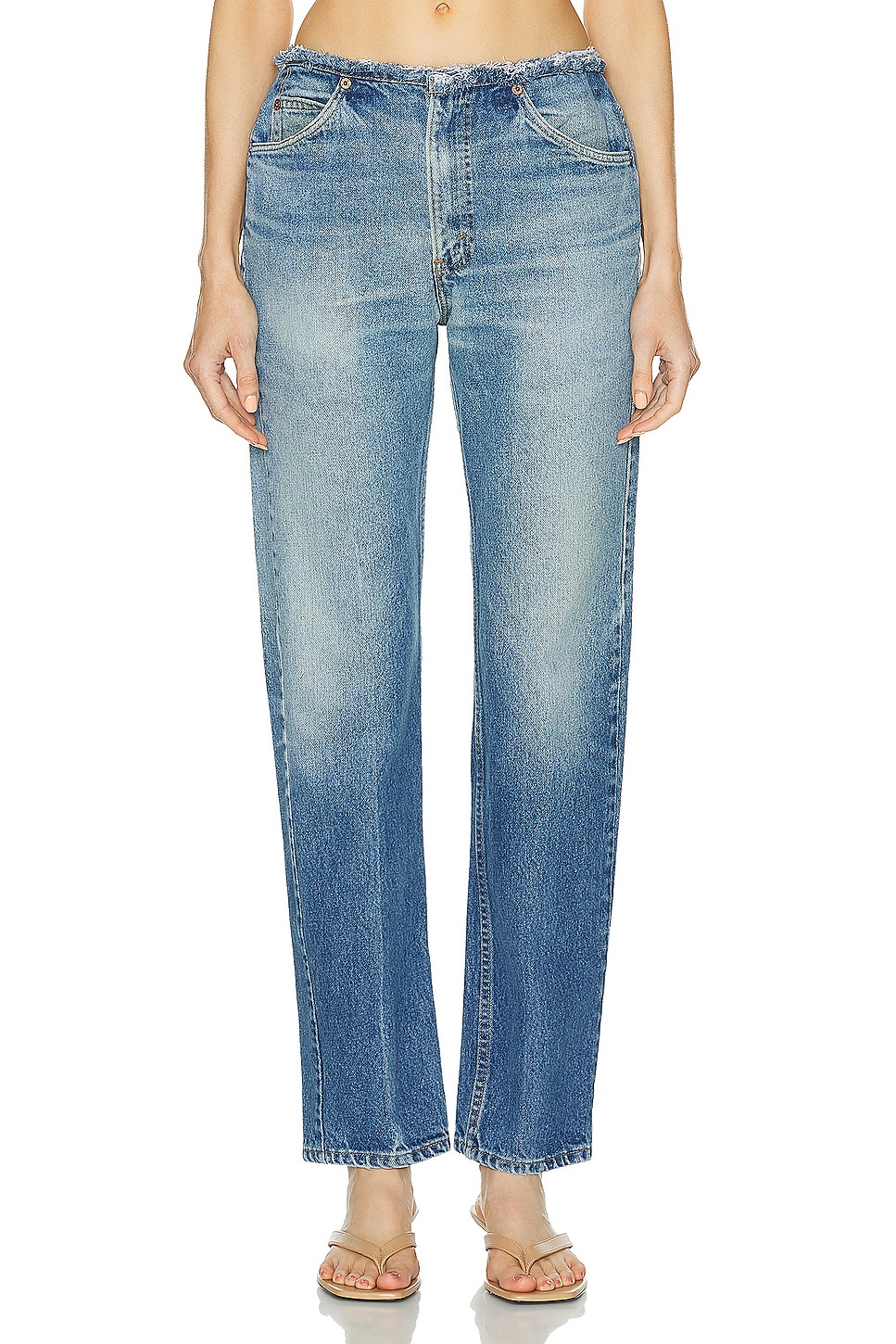 

Undone Mini Rise Джинсы Aligrace, Medium Dark Wash