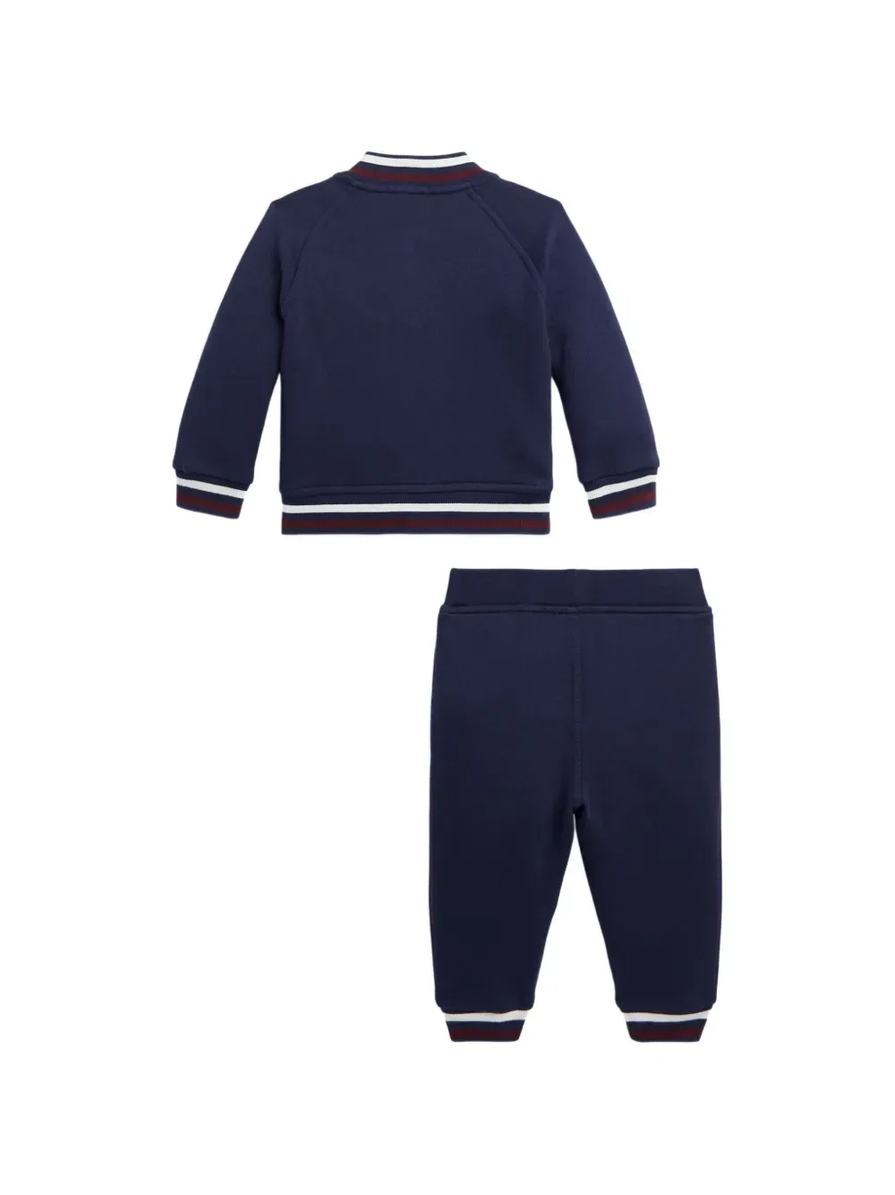 Спортивные костюмы с вышитым логотипом и полосатой отделкой Polo Ralph Lauren Kids, синий — фото 2