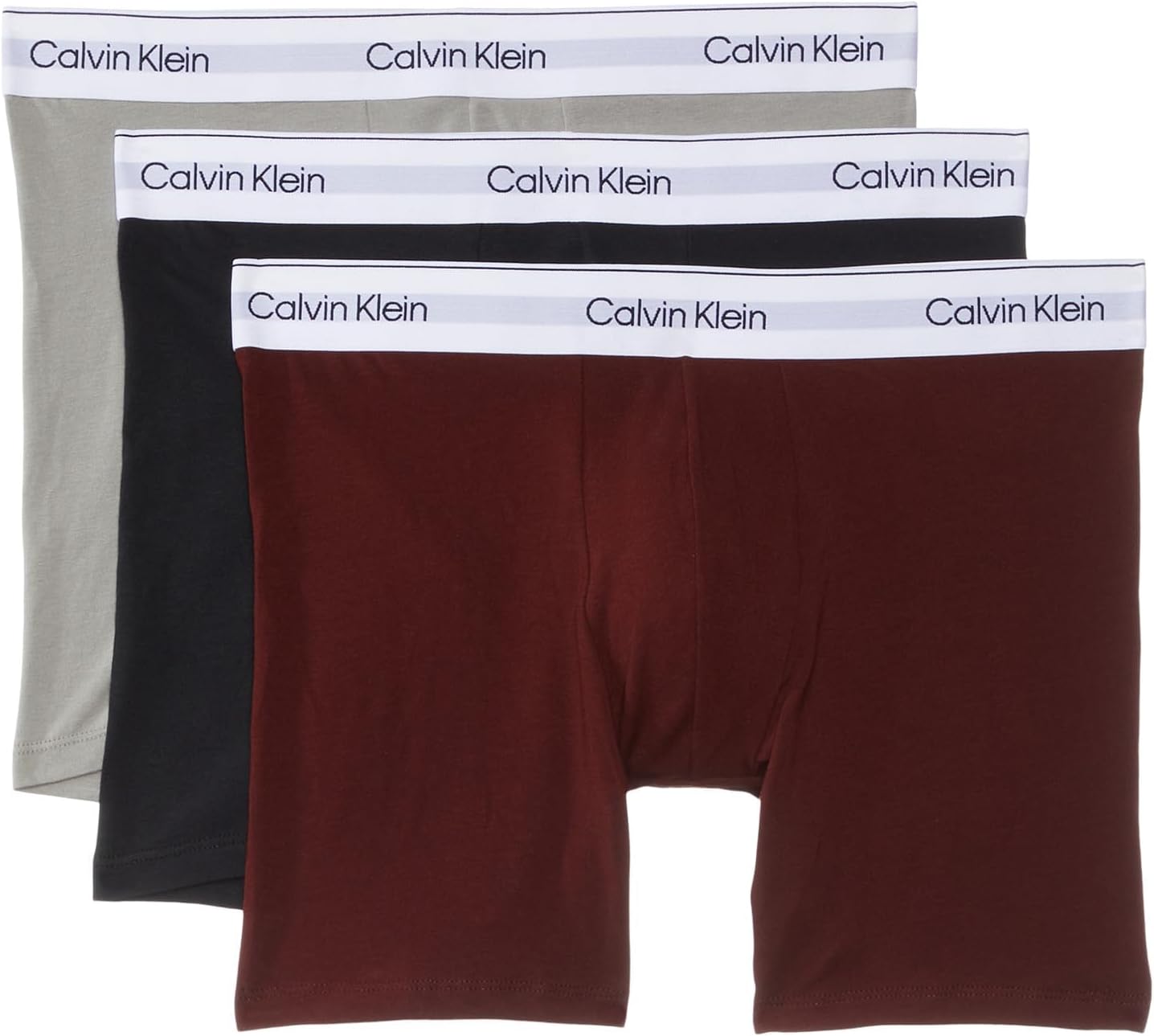

Мужские трусы-боксеры Calvin Klein Modern Cotton Stretch, 3 шт., Rusted Root/Black/Rock Ridge