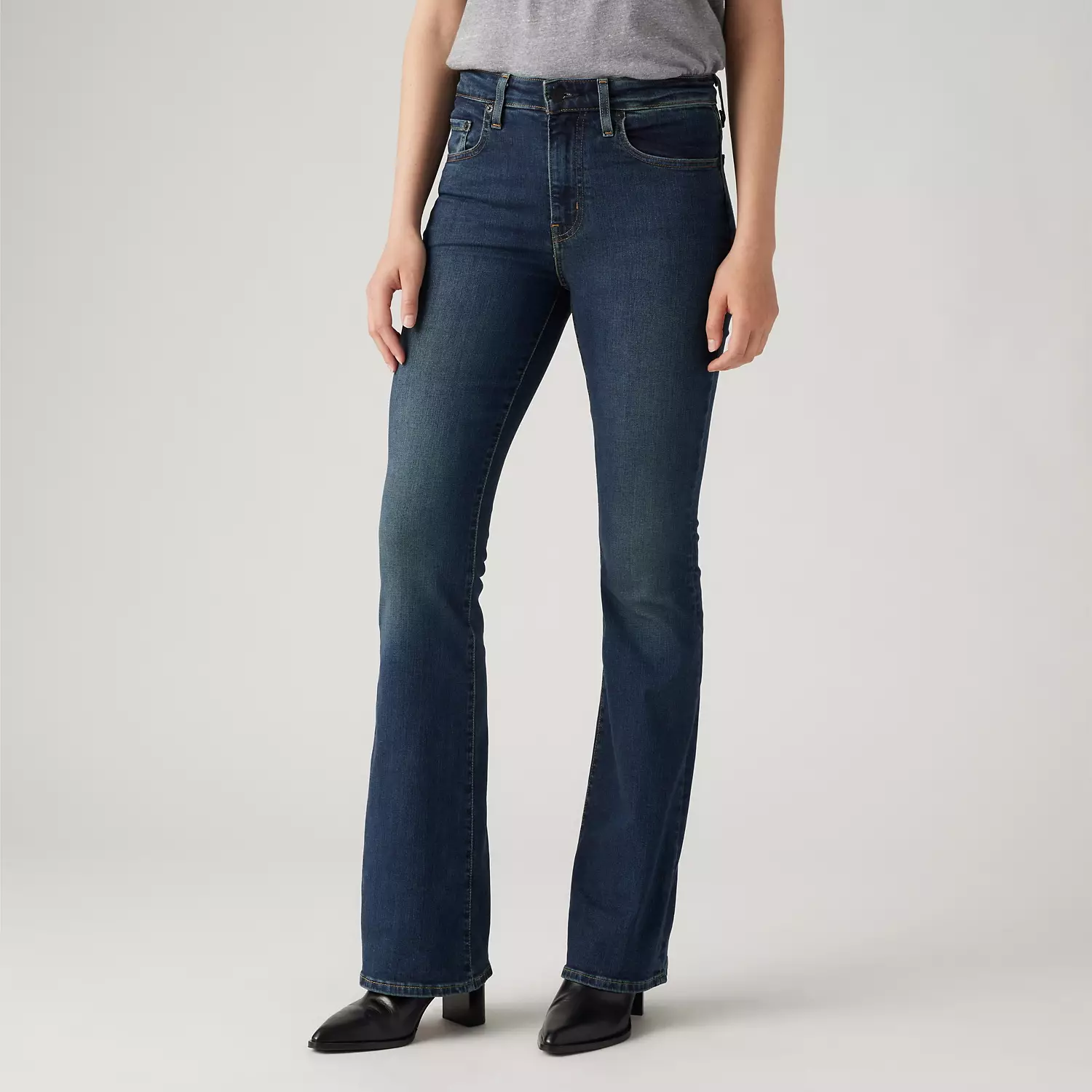726 расклешенные женские джинсы с высокой посадкой Levi's, цвет Blue Swell - Dark Wash — фото 2