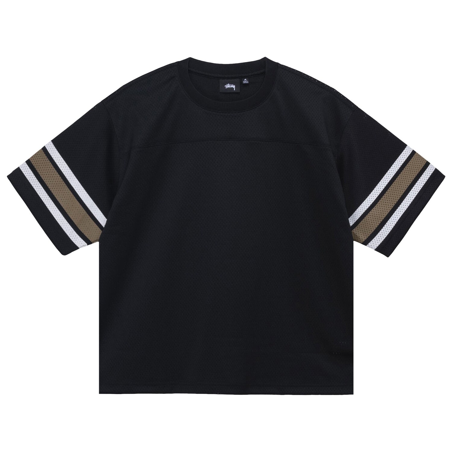 

Сетчатая футбольная майка Stussy Surfman, черная, Серый, Сетчатая футбольная майка Stussy Surfman, черная