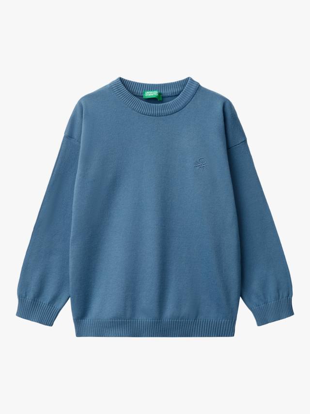 

Детский хлопчатобумажный джемпер с круглым вырезом Benetton, цвет Sugar Paper
