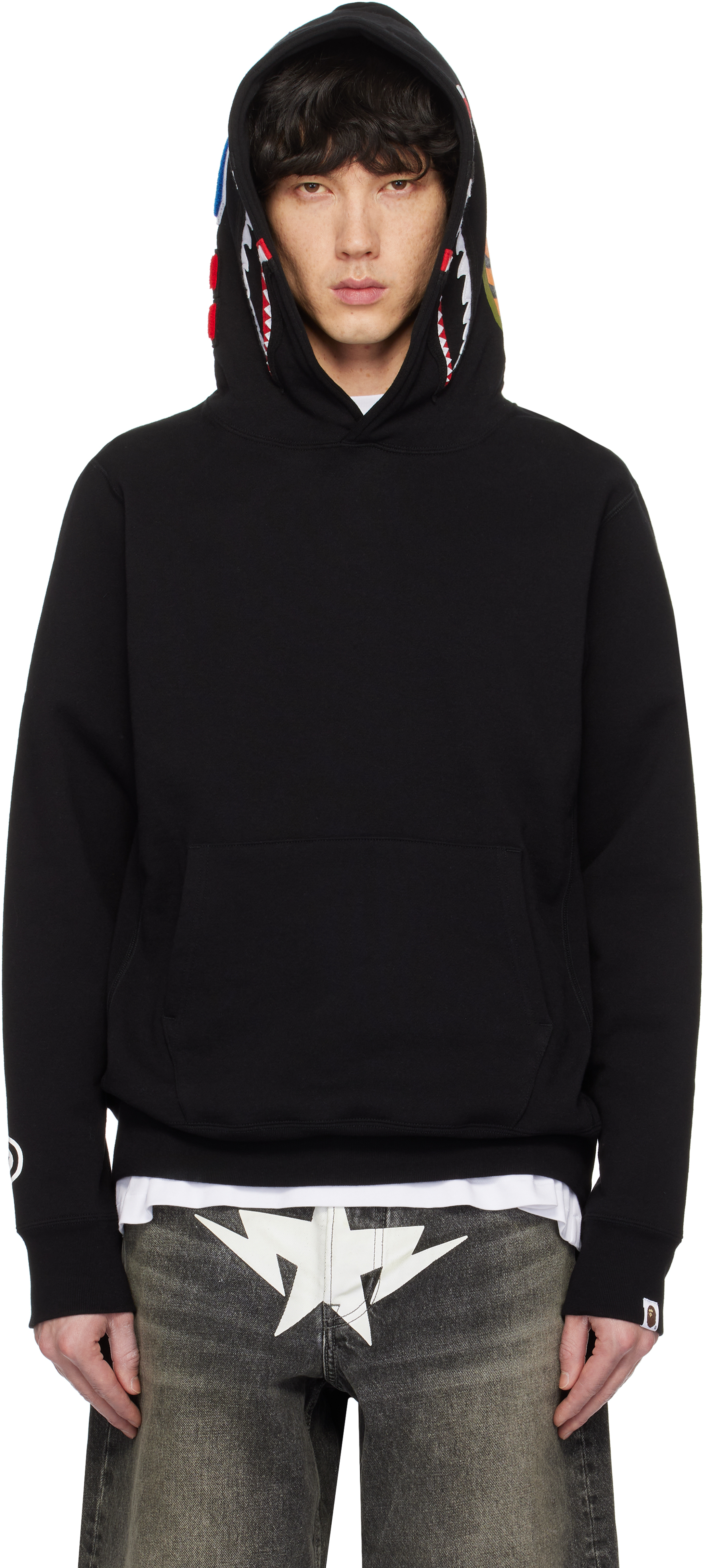 

Hark Пуловер с капюшоном BAPE, черный