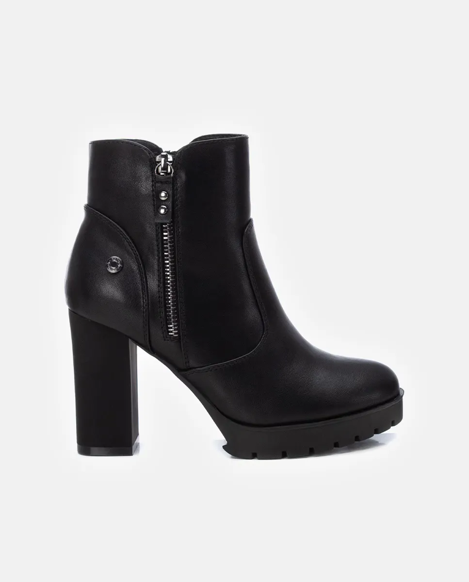 

Женские ботильоны на высоком каблуке и молнии сбоку Refresh, черный